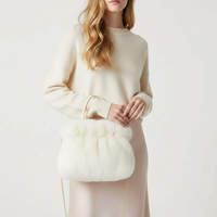 Sac fourre-tout en fausse fourrure de lapin douce de style coréen, sac à bandoulière en peluche avec oreilles d'ours mignonnes