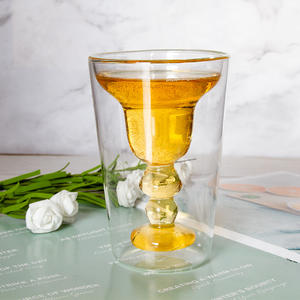 Custom alta borosilicato doppia parete bicchieri per bevande alcoliche per feste-whisky Cocktail vino Martini Brandy - Product Image 3