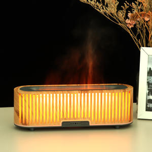 JCSY Diffuseur d'huiles essentielles USB 5V, humidificateur 0,5L, type brume, avec lumière, couleur grain de bois, pour la maison et le bureau - Product Image 5