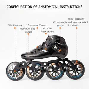 <span class=keywords><strong>Patines</strong></span> de Velocidad Profesionales para Adultos Hombres y Mujeres <span class=keywords><strong>Patines</strong></span> en Línea de una Sola Fila con <span class=keywords><strong>Ruedas</strong></span> de Carrera Luminosas para Profesionales - Product Image 5