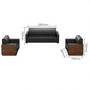 ชุดโซฟาหนังสำนักงานพร้อมโต๊ะกาแฟ <span class=keywords><strong>ราคา</strong></span>ถูก เฟอร์นิเจอร์ห้องนั่งเล่น โซฟาหนังแบบแ<span class=keywords><strong>ย</strong></span>กส่วนคุณภาพสูง - Product Image 1