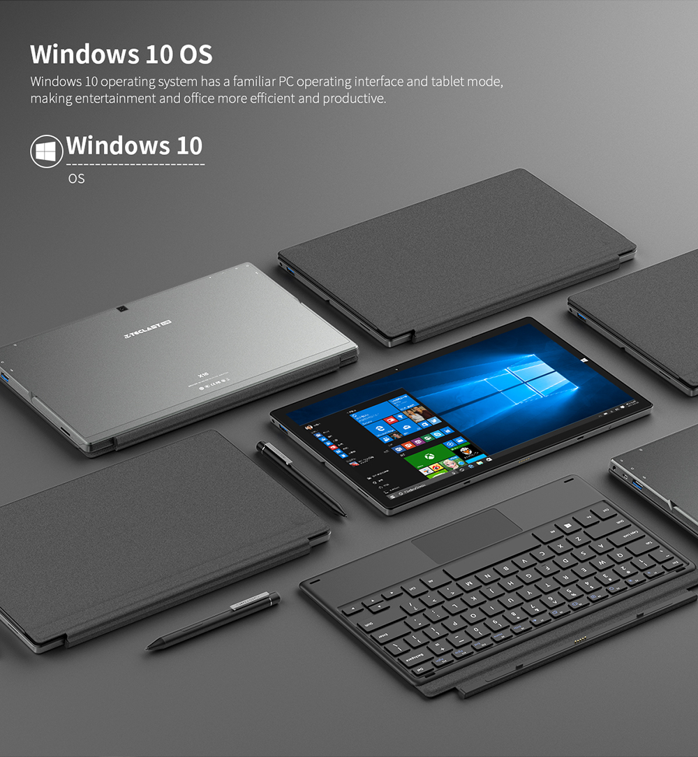 2022 TeclastX16新しいタブレット2in1ウィンドウ10タブレットPC、5ピン