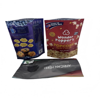 Sacs refermables personnalisés en plastique pour aliments, à fond plat, pour thé et collations, anti-odeur, anti-humidité, impression numérique, faible quantité minimale de commande