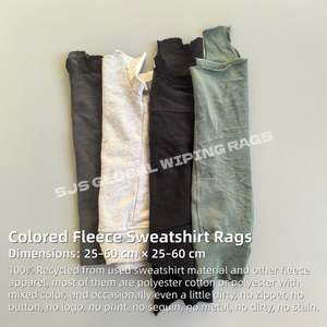 Trapos Industriales de Algodón 100% de Colores Mezclados, Trapos de Felpa para Limpiar Sudaderas, Trapos de Limpieza Industrial 100% Algodón - Product Image 2