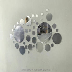Cercles miroir 3D autocollants DIY avec service de découpe – Décoration murale à peler et coller pour la maison et les galeries - Product Image 3