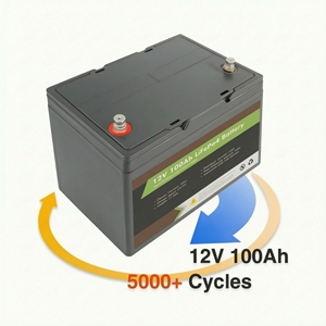 Batería de ciclo profundo de litio LiFePO4 LCD de 12V 100Ah 150Ah 200Ah 300Ah para coche eléctrico, RV/yate/marina/solar/carro de golf/UPS - Product Image 1