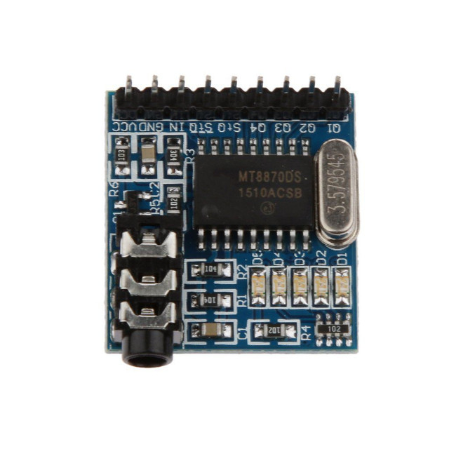 MT8870 DTMF Voice Decoder Board Module for Telephone Dialing Control and Audio Decoding Processing