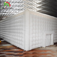 Grand Cube de fête de mariage, tente gonflable à lumière Led, photomaton d'événements, tente de chapiteau gonflable géante blanche