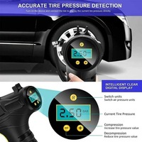 HF3667 Portable Car Air Compressor Digital Screen Inflator for Tire Compressor 12v Tyre Inflator Air Pump