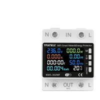 Compteur de puissance intelligent WiFi Tuya, protection contre les surtensions, relais, disjoncteur, compteur d'énergie kWh, thermomètre, Smart Life, monophasé