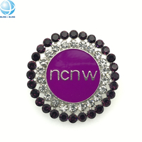 Broche de Sororité Grecque NCNW 1935 du Conseil National des Noirs, en Cristal Violet, pour Femmes, Accessoires, Charme, Bijoux, Cadeaux