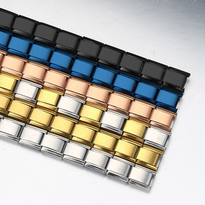 Pulsera Modular de Acero Inoxidable, 50 Piezas, Cadena Desmontable para Reloj, Estilo Italiano, Plateada y Lisa - Product Image 1