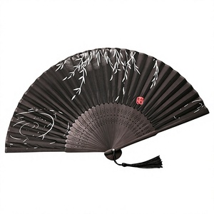 Abanico Plegable Chino con Eje de Madera, Abanico Clásico para Danza con Borla, Elegante Abanico Femenino para Fiesta, Artesanía, Regalo, Decoración del Hogar - Product Image 1