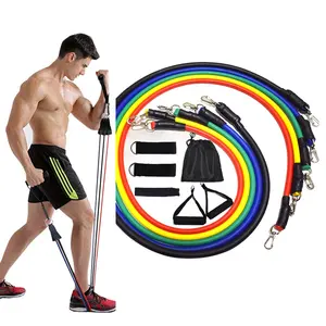 新款So-Easy 11pcs阻力带管健身运动脂肪燃烧器战利品瑜伽带阻力带力带拉绳