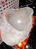 Vente directe en studio lavabo en cristal blanc intégré pour créer lavabo en cristal