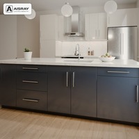 Meuble de cuisine moderne ultra-brillant avec portes à panneaux, aménagement en îlot, dimensions personnalisées, boîtes de rangement en MDF et tiroirs à fermeture amortie