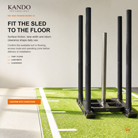 Traîneau d'entraînement KANDO en acier au carbone avec pile de poids de 160 kg pour la préparation sportive et les salles de fitness