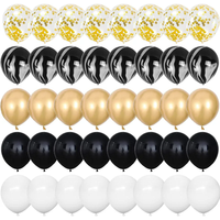40pcs 12inch Ballons en latex confettis or rose Décorations de fête d'anniversaire Enfants Adultes Garçon Fille Baby Shower Fournitures de mariage