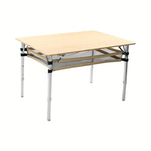 High Quality Portable Lightweight Folding <b>Table</b> <b>Feet</b> Multifunctional Adjustable Bamboo Aluminum Beach Outdoor Furniture Modern - Product Image 3