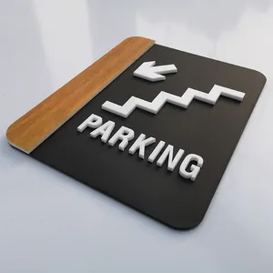 Custom Car Parking Lot Direction Sign Board For Hotel