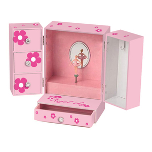Siempre brillante personalizado Ángel <span class=keywords><strong>bailarina</strong></span> flor Rosa armario joyería caja de música ganchos para niños - Product Image 2