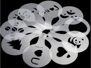 Plantillas al por mayor para café, leche, pasteles y cupcakes; herramientas de pulverización y espolvoreado para barista y capuchino. - Product Image 6