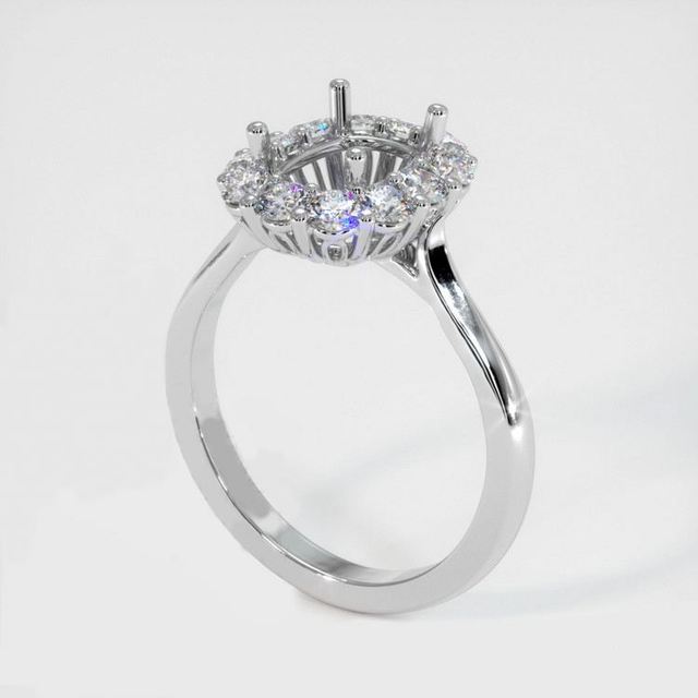 Wholesale Real 10K 14K 18K Gold Halo Semi Mounting Rings 925 Silver Blank Empty Ring Setting Base Without Diamond Stones