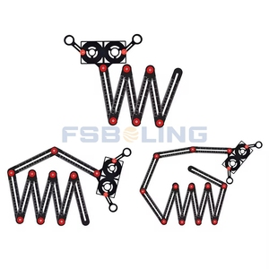 Juego de reglas de ángulo ajustable FSBOLING regla plegable de aluminio Regla de medición <span class=keywords><strong>multi</strong></span>ángulo - Product Image 4