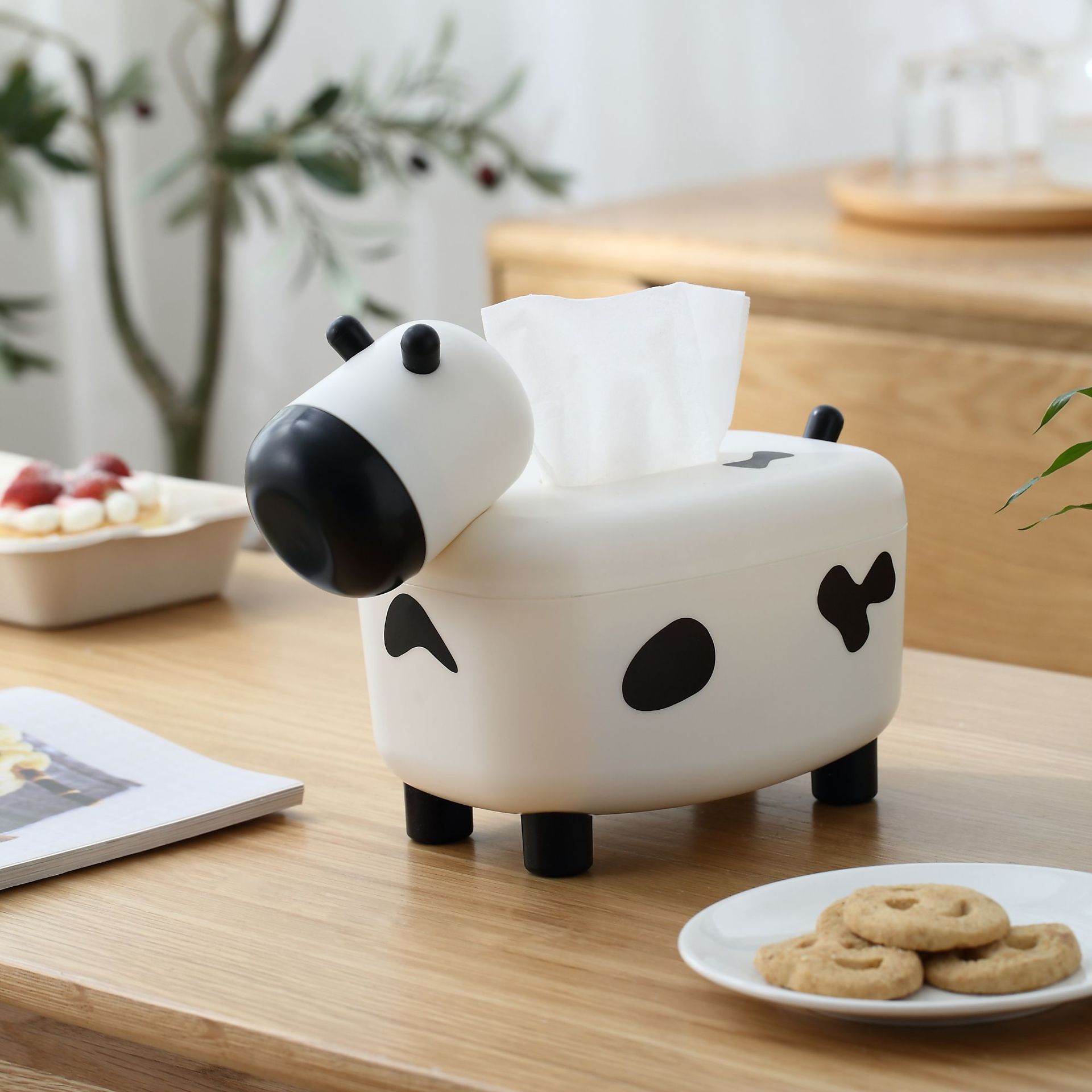 Nordic Calf DIY Creative Toothpicks Tissue Dual-Purpose Box Cute Household Multi-Functional Paper Extraction Box