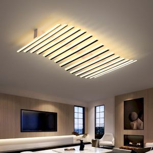 Plafonnier LED linéaire moderne ultra-mince, bande longue à montage encastré <span class=keywords><strong>pour</strong></span> <span class=keywords><strong>chambre</strong></span>, salon, couloir, bureau, éclairage décoratif <span class=keywords><strong>pour</strong></span> la maison - Product Image 2