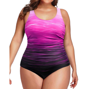 Nouveau design Sexy dos ouvert Durable eau ondulation dégradé Bikini <span class=keywords><strong>grande</strong></span> <span class=keywords><strong>taille</strong></span> ventre contrôle une pièce sport <span class=keywords><strong>maillot</strong></span> <span class=keywords><strong>de</strong></span> <span class=keywords><strong>bain</strong></span> pour les femmes - Product Image 4