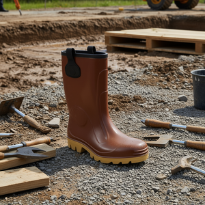 Botte de sécurité en PVC marron Ttake Tronchetto taille 44 avec semelle en crêpe - Product Image 3