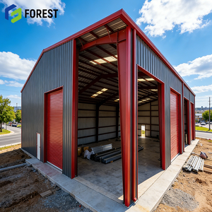 อาคารโครงสร้างเหล็กสำเร็จรูป ดีไซน์โครงสร้างกริดช่วงยาว วัสดุก่อสร้างสำหรับคลังสินค้า อพาร์ตเมนต์ ศูนย์ขนส่งสินค้า ทนทาน - Product Image 1