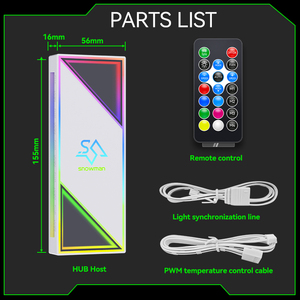 Snowman thiết kế mới H12 argb <span class=keywords><strong>Fan</strong></span> điều khiển cho PC trường hợp PWM 4 <span class=keywords><strong>pin</strong></span> PC trường hợp làm mát <span class=keywords><strong>Fan</strong></span> Hub điều khiển Bo mạch chủ Sync argb <span class=keywords><strong>Fan</strong></span> - Product Image 6