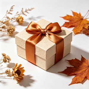 Nœud en satin pré-noué couleur caramel chaud pour Halloween, Thanksgiving, mariage d'automne, boîte cadeau, arrangement floral, ornement - Product Image 3