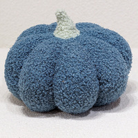 Coussin décoratif en peluche personnalisé en forme de citrouille couleur unie pour Halloween, rembourré de coton PP