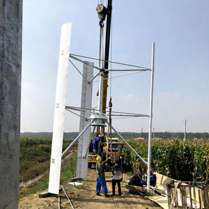 ระบบกังหันลมแบบแกนตั้ง 20KW-60KW 220V/380V สำหรับเชื่อมต่อกับระบบไฟฟ้า/ใช้งานแบบอิสระ ใบพัดอลูมิเนียมอัลลอย ขนาดเส้นผ่านศูนย์กลางโรเตอร์ 4M-6M รุ่น SH-20KW-60KW - Product Image 1