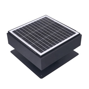 60W Solar Fan with Solar 2500m3/h Auto Hybrid Power 14 Inch Square Solar Exhaust Fan for Greenhouse and Attic - Product Image 4