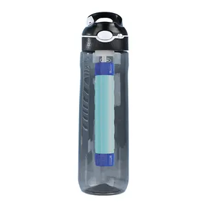 Filterwell-botella purificadora de agua portátil para acampada, para supervivencia al aire libre, senderismo, bebida, filtro con purificador