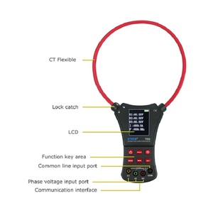 เครื่องวัดกำลังไฟฟ้าแบบหนีบยืดหยุ่นได้ รุ่น ETCR7350 สำหรับวัดกระแสไฟฟ้ารั่ว แรงดันไฟฟ้ากระแสตรง แรงดันไฟฟ้ากระแสสลับ กระแสไฟฟ้าสามเฟส ความถี่  พร้อมช่วงการวัด 0.0A ~ 6000A 600V - Product Image 5
