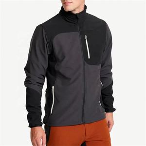Veste de sport pour homme de haute qualité, personnalisée, décontractée, gris foncé, à blocs de couleur, col montant, fermeture éclair, coupe régulière, service OEM - Product Image 1