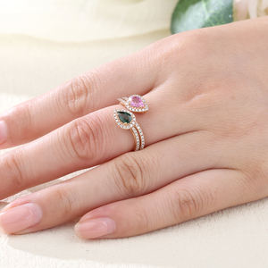 OEM/ODM โรสโกลด์18K เพชรธรรมชาติสีโรสโกลด์คุณภาพสูงได้รับการรับรองสำหรับการหมั้นของบุคคลคลาสสิกใบไม้ได้รับการออกแบบอย่างสง่างามตัดการเชื่อมต่อ - Product Image 2