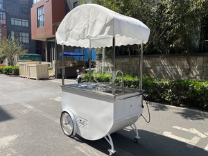 Carrito de Helados con Congelador y Exhibidor, Carrito de Venta Ambulante para Helados, <span class=keywords><strong>Café</strong></span>, BBQ, Comida, Eventos, Playa - Product Image 5