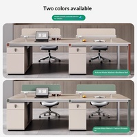 Bureau de personnel moderne et simple en PVC, combinaison créative table-chaise 24 places avec boîte de rangement pour câbles