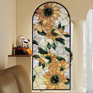 Prix de gros vitrail motif imprimé personnalisé verre coloré pour la décoration intérieure artistique vitrail - Product Image 6