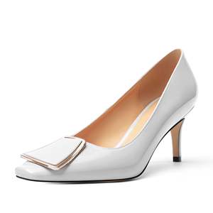 Chaussures de bureau élégantes pour femmes, bout carré, talons fins, à enfiler, boucle carrée, couleur unie, confortables, chaussures de <span class=keywords><strong>mariage</strong></span> augmentant la taille - Product Image 1