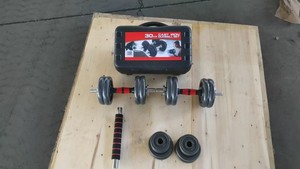 <span class=keywords><strong>Kit</strong></span> d'haltères réglables de 30 <span class=keywords><strong>kg</strong></span> avec revêtement peint et support de rangement - Portable 5-50 lb pour la gym, le fitness et le HIIT / Débutants - Product Image 5