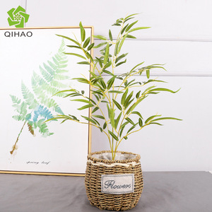 Hojas de Bambú Artificiales Qihao de 60 cm de Alto y 50 cm de Ancho, Planta Decorativa de Interior de Alta Simulación - Product Image 2