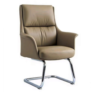 Silla Clásica con Respaldo en Forma de Arco |   Silla Ejecutiva de Cuero Genuino |   Silla Ejecutiva Giratoria con Ajuste de Altura - Product Image 6