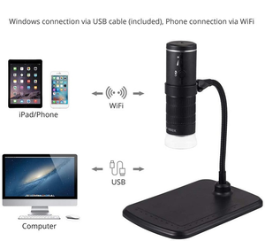 กล้องจุลทรรศน์ดิจิตอล F210 WiFi กำลังขยาย 1000 เท่า กล้องตรวจสอบ LED บันทึกภาพและวิดีโอ สำหรับซ่อมโทรศัพท์และคอมพิวเตอร์ - Product Image 2